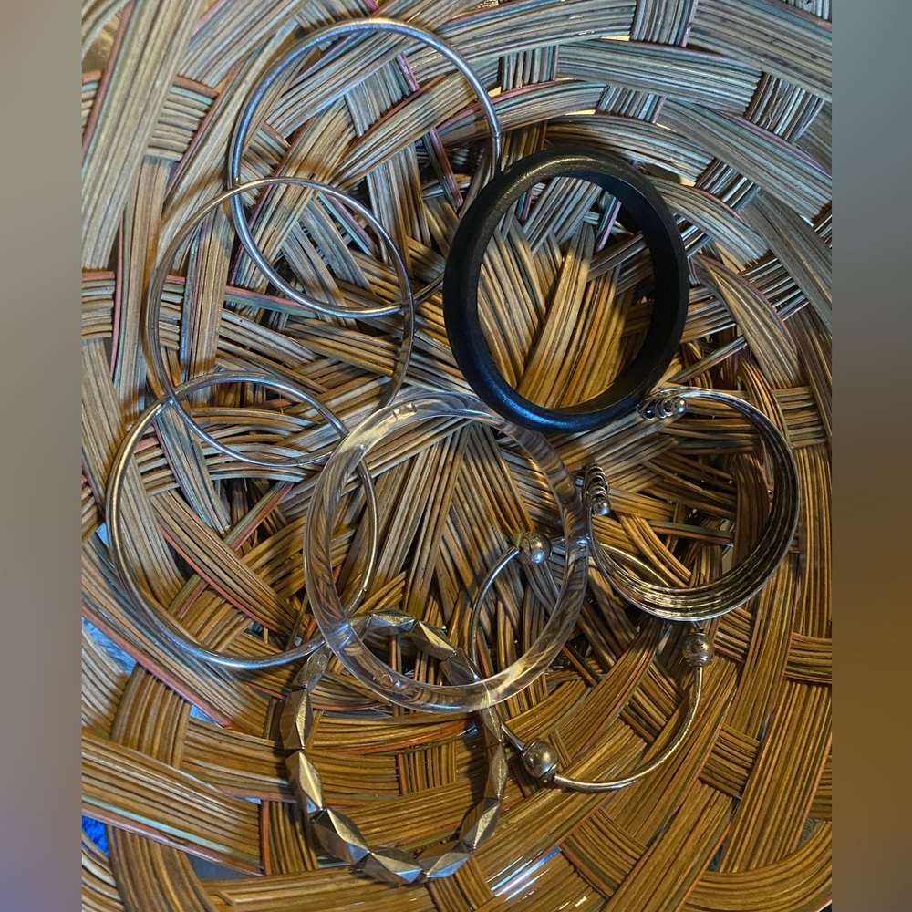 Set of Black and Silver colored Bangles